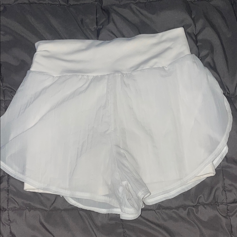 Target White High-Waist Athletic Shorts with Wide Waistband
